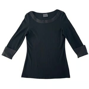 Chanel Women's XS Vintage Black Quilted Cuff Top Detail Classic Elegant Designer